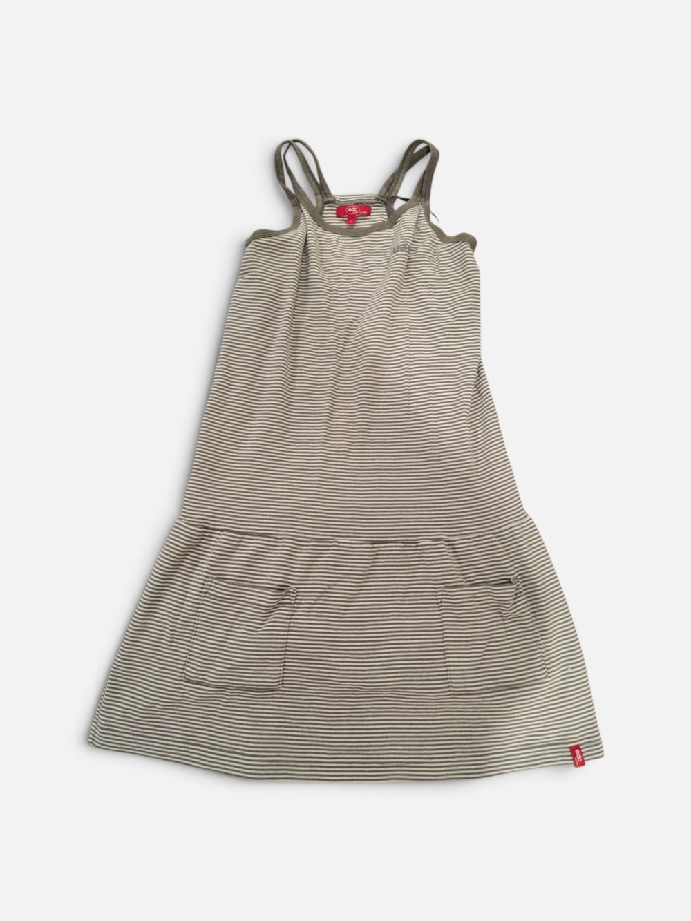 DC Olive & White Striped Ladies' Tank Dress